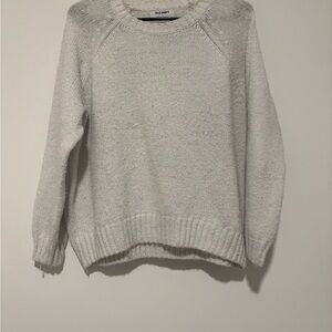 Old Navy Women's White Crew Neck Sweater